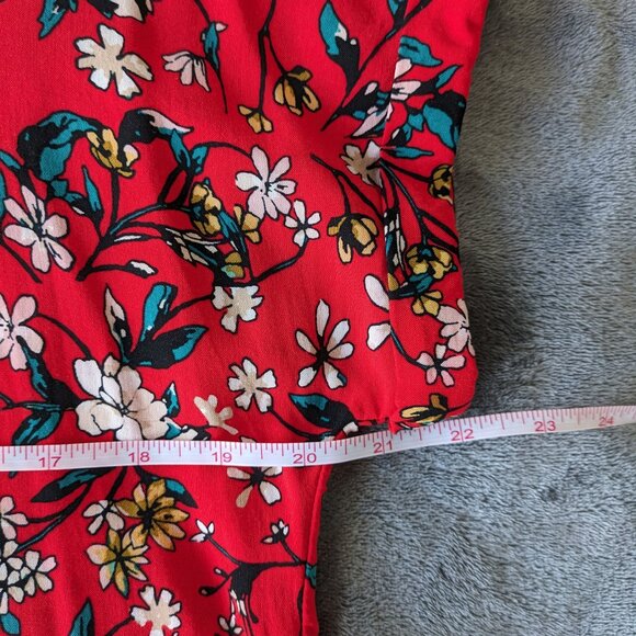 Vero Moda -XS- viscose red floral shirt summer dress - Picture 12 of 12